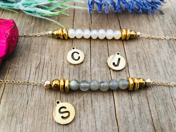 Gold chain Labradorite Bracelets