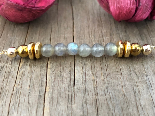 Gold chain Labradorite Bracelets