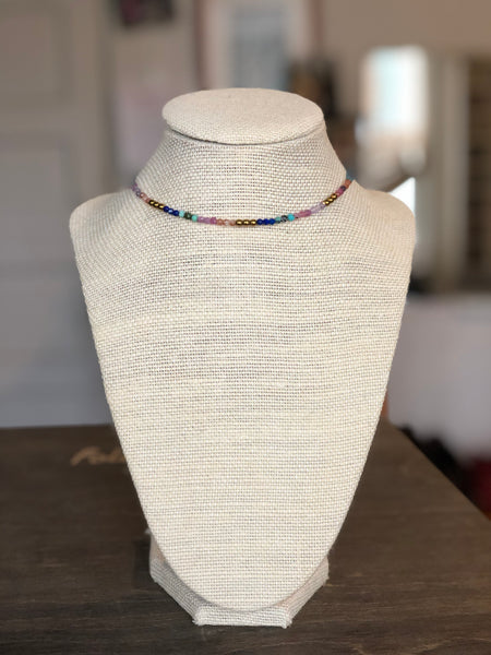 Dainty Rainbow hippie necklace