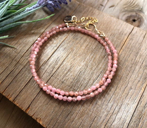 AAA grade Pink Rhodochrosite necklace