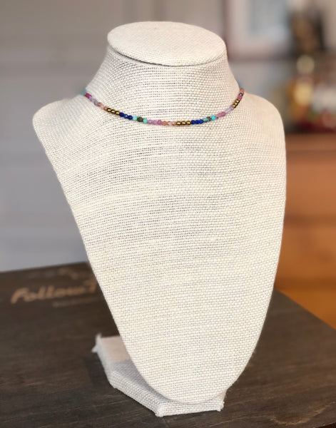 Dainty Rainbow hippie necklace