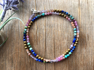 Dainty Rainbow hippie necklace