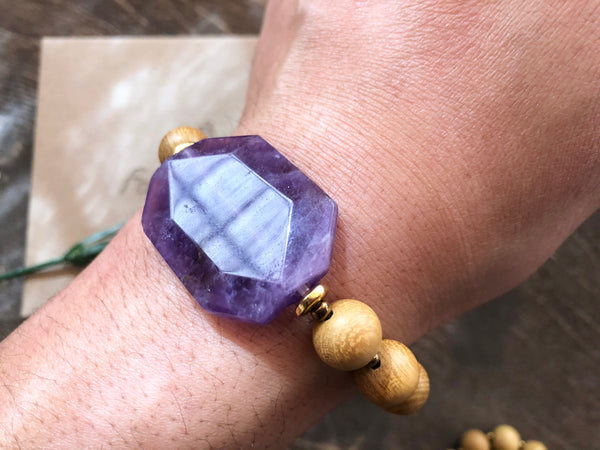 Amethyst chunky bracelet