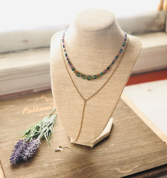 Lavender bloom necklace