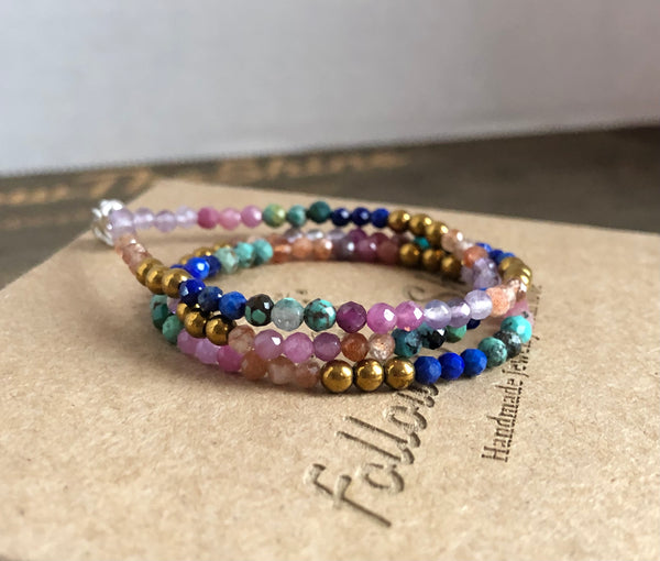 Dainty Rainbow hippie necklace