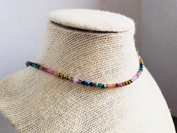 Dainty Rainbow hippie necklace