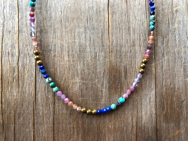 Dainty Rainbow hippie necklace